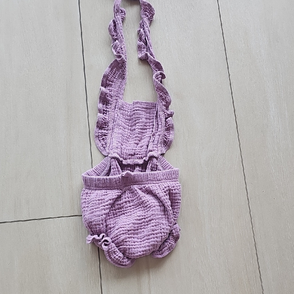 Reverie Threads Lavender Ruffled Baby Diaper Cover - Picture 3 of 3